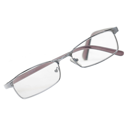 Leesbril met kunststof veren +2.50 dpt. bruin kleur