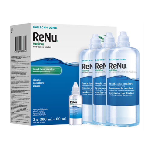 Renu MultiPlus 3x 360ml + 1x 60 ml. met fresh lens comfort